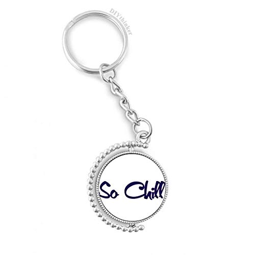 Rotativo titular de la clave y llavero con anillo de la cadena estilo chill para colgar llaves