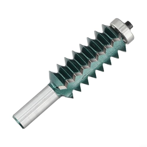 12mm Schaft Fräser für Fingerzinken Verbindung, Industrielle Qualität Holzfräser mit YG6X Hartmetall Spitze, Vollstahl Körper für Saubere Schnitte in Möbel und Schubladenbau