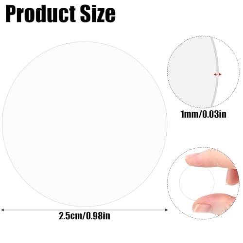 Image of 30Pcs 1 inch Clear Acrylic Discs Acrylic Circle Blanks, Round Acrylic Sheets Boards 0.04inch Thick Plexiglass Plastic Panels for DIY Craft, Sign, Paintings, Cake Decor