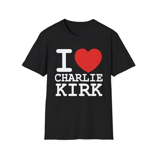 I Heart Charlie Kirk Softstyle T-Shirt - Love Memorial Tribute Tee in Loving Memory 2025 TPUSA Tee