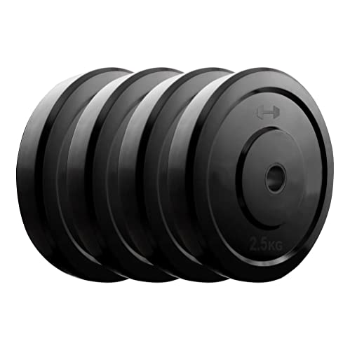 Image of Kore RW Rubber Plate-10KG (2.5 KG X 4) Weight Plate, Black