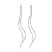 Silver Rose Gold lightweight Double Curved Threader Drop Earrings Linear Tassel Wave Dangle Earrings for women girls Jewelry Gifts (Silver Color)
