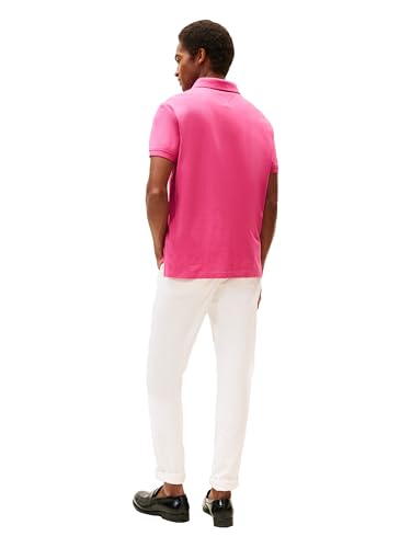 Image of Tommy Hilfiger Men's Short Sleeve Polo Shirts in Regular Fit With Stretch and Organic Pique Cotton