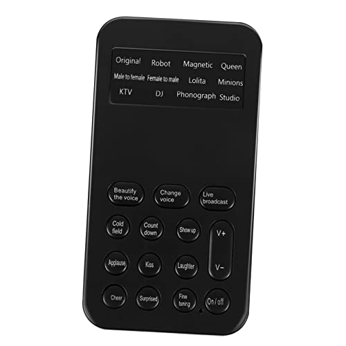 HOMSFOU Portable Mini Voice Sound Card Effects for Gaming and Live Broadcasts Compatible Phones and Computers Easy to Use and Carry for Recording and Entertainment