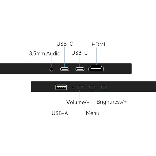 Image of 10.1inch Touchscreen Portable Monitor, HDR 1366x768P 60hz 400cd /m 99% sRGB HDMI USB-C Small Monitor for Switch Xbox PS4 /5 Laptop Raspberry pi