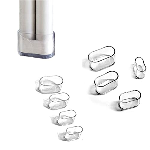 Rtlia 16 Stück Ovale Stuhlbeinkappen Silikonkappen Anti-Rutsch-Stuhlpolster Stuhlbeinschoner Cover