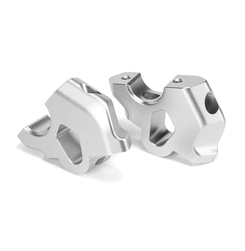 Rehausseur de guidon BMW R1300GS 2024 en aluminium CNC anodisé argent de haute précision