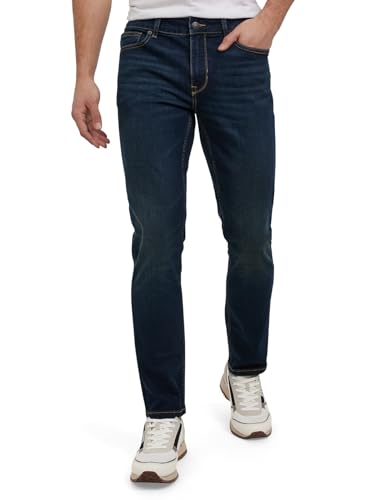 Image of DKNY Bedford Slim Fit Jeans for Men - Tapered Leg Stretch Denim Pants, Classic 5-Pocket Styling | Mens Slim Fit Jeans