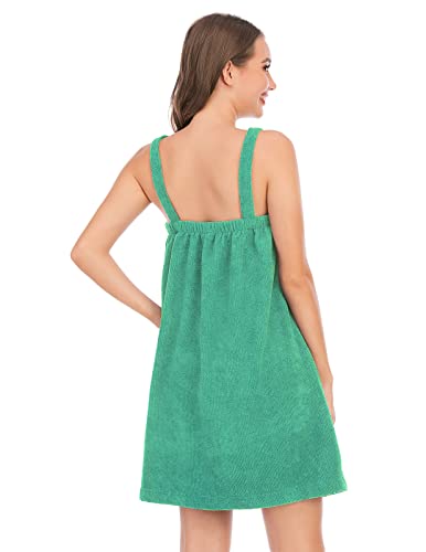 Image of Veseacky Women Bath Wrap Towel for Womens Shower with Pocket Adjustable Spa Robe & Facial Headband