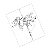 WEKAMOS Weltkarten-wanddekor Mit Kompass-koordinaten Selbstklebende Reiseabenteuer-wandkunst Wandaufkleber Für Zuhause Büro Wohnzimmer Schlafzimmer Klassenzimmer Aus Pvc