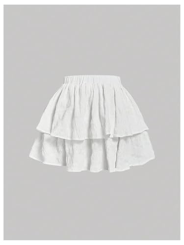 GORGLITTER Women's Layered Y2k Ruffle Mini Skirt A Line Flowy High Waisted Tiered Cute Skater Skirts2