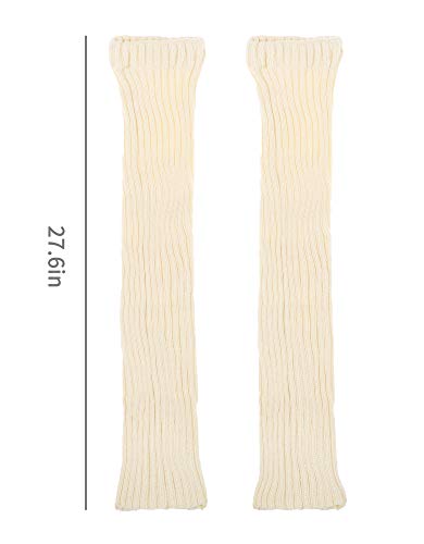 Thigh Highs Leg Warmers for Women Over Knee High Leg Warmer Crochet Long Socks4