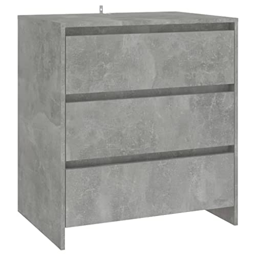 vidaXL Aparador de madera aglomerada gris de 27.6 x 16.1 x 29.5 pulgadas