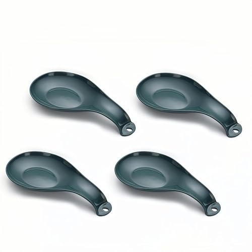 SHENGYIG Soporte para Cucharas de Cocina 4 Piezas Anti-Quemaduras, Reposa Utensilios Aislante con Orificios - Ahorra Espacio, Organiza Tu Cocina - Aptopara Lavavajillas