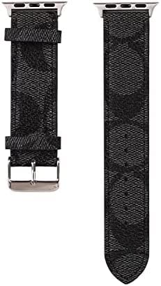 Sidart Luxury Soft Designer Leather Band Compatible with Apple Watch Series Ultra 8 7 6 5 4 3 2 1 SE, 42mm 44mm 45mm 49mm Single Tour for Women and Men, Black