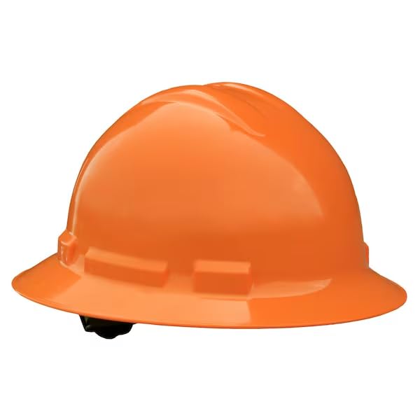 Hard Hat, HDPE, Type 1, Class E, Orange, Mfr: QHR4-ORANGE-A