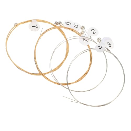 WESIEVYA 7pcs Lyre Harp Strings Set Light Gauge Steel Bass Strings for Dulcimer