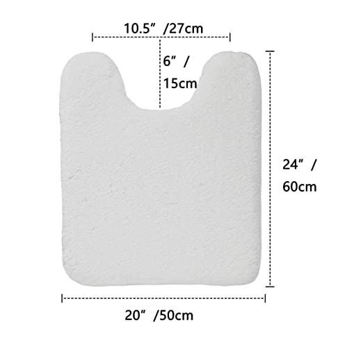 ROLIZOE Ultra Thick Toilet Mat Non Slip Pedestal Mat for Toilet Highly Absorbent Bathroom Toilet Rug Super Soft Bath Mat Rug Carpet Microfiber Floor Mat U Shape 50 x 60cm - Image 3