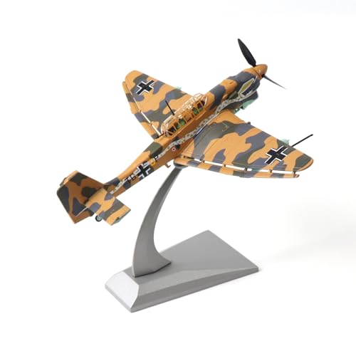 NUOTIE Junkers Ju 87 Stuka 1/72 Metal Dive Bomber Model German WWII Military Diecast Ground Attack Aircraft Model Prebuilt Kits with Display Stand for Collection or Gift…