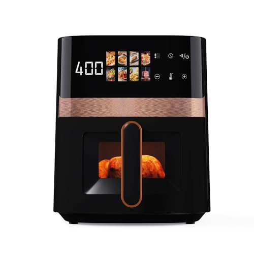 8QT Air Fryer, Clear Windows, 9in1 Functions, Crisp, Broil, Toast