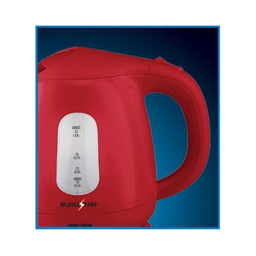 Hervidor eléctrico de plástico 1.0L EUROSTAR EKP101RD rojo miniatura 5