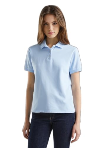 Camiseta Polo Mujer Benetton para Oficina y Tardes de Terraza Manga Media
