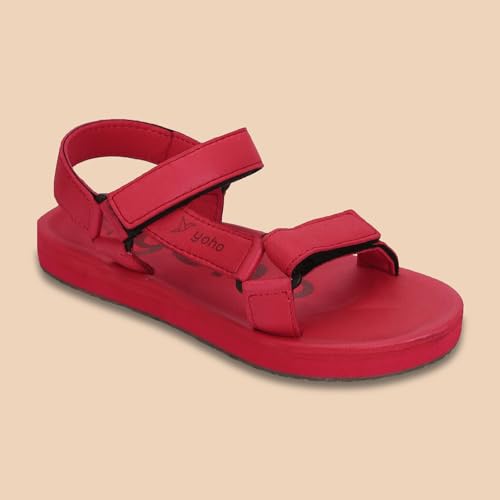 Image of YOHO EVA Sandals for Women | EVA sole | Comfortable cushioned sole with TPR base | Lightweight | Soft skin friendly straps | Adjustable straps | Velcro closure | Vibrant colour options