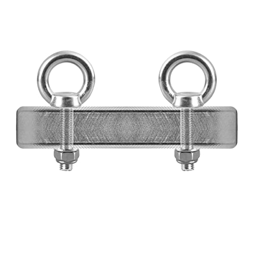 Image of 304 Stainless Steel Machinery Shoulder Lifting Eye Bolt, 6 PCS M8 Extended Thread Lifting Eyebolts with Lock Nuts, Lock Washers, Flat Washers