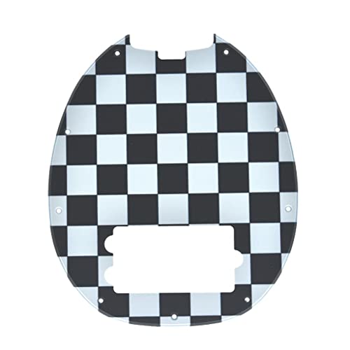 KAISH Black/White Grid Bass Pickguard Fit for Musicman classic 4 string StingRay bass models
