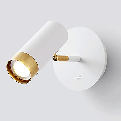 Aplique de pared E27 con foco mini giratorio de metal para lectura 2
