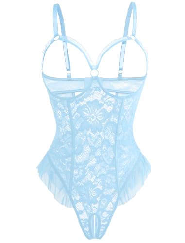 Image of Avidlove Women One Piece Lingerie Sexy Lace Babydoll Mini Bodysuit