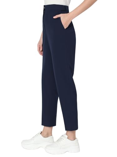 Image of VERO Moda Women's High Rise Slim Fit Formal Pants
