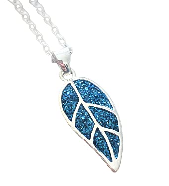 Blauer Opal Blume Anhänger - Blauer Feuer Opal Anhänger