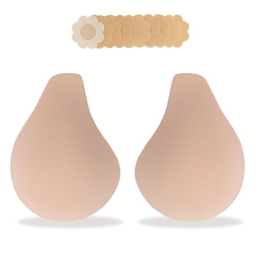 Image of Bontierie Nipple Covers Sticky Push up Bra Added Lift Seamless Ultra-Thin Pasties Women Adhesive Bras