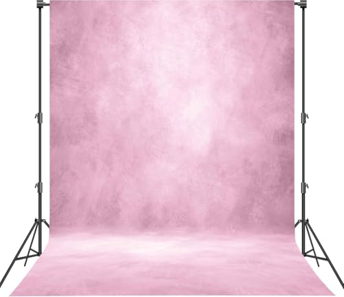 Haboke Abstract Professional Photography Backdrop for Portrait Photo Props Booth Background Photoshoot Studio with Ployester Fabric Roller Pocket on Top (6x8ft,Light Pink)