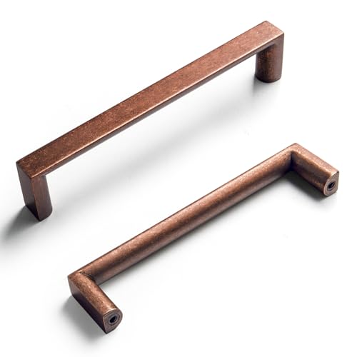 Goo-Ki 6 Packed Antique Copper Cabinet Pulls-5(128mm) Hole Centers Modern Drawer Pulls