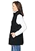 Woman Within Plus Size Zip-Front Microfleece Vest Long Fleece Vest - 3X, Black