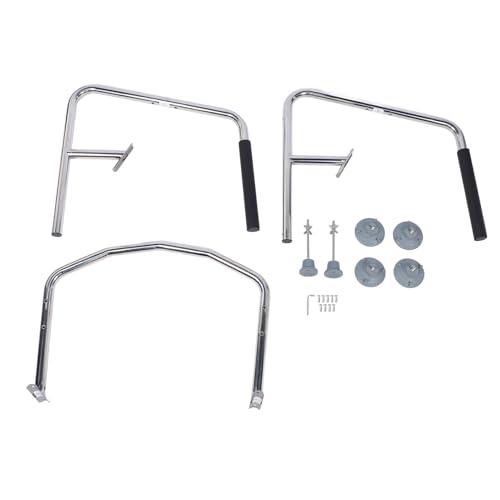 Toilet Safety Rails Stable Prevent Slip Thickened Stainless Steel Toilet Safety Frame Grab Bar for Elderly Seniors Handicap Disabled