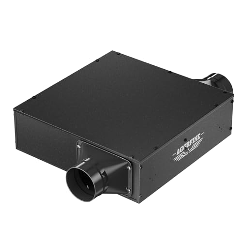 Aggrfine 230CFM Inline Bathroom Exhaust Fan - Ultra Quiet Inline Exhaust Fan Remote Mount with 3M Power Cord, Inline Fan for Garage, Bathroom, Restaurant, Office, Hotel