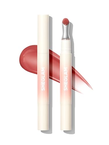 SHEGLAM Hydrating Lip Gloss Cruelty-Free Plumping Peptides-Rosé Veil