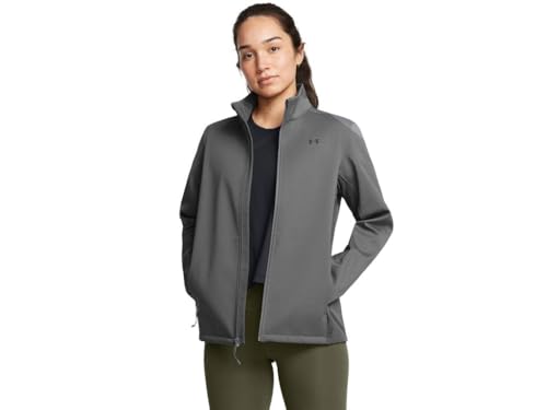 Under Armour Womens ColdGear Infrared Shield 2.0 Soft Shell, (025) Castlerock / / Black, Large