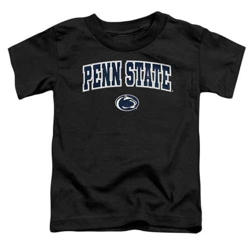 LOGOVISION The Pennsylvania State University Arch Logo Black Kids T Shirt (4) for Toddler Boys and Girls, Black