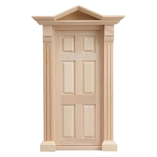 HANABASS 12 Puerta de Madera sin Pintar Accesorio para Manualidades y Decoración de Casas de Muñecas Madera Pulida Superficie Lisa Adecuado para Personalizar y Colecciones de Hadas