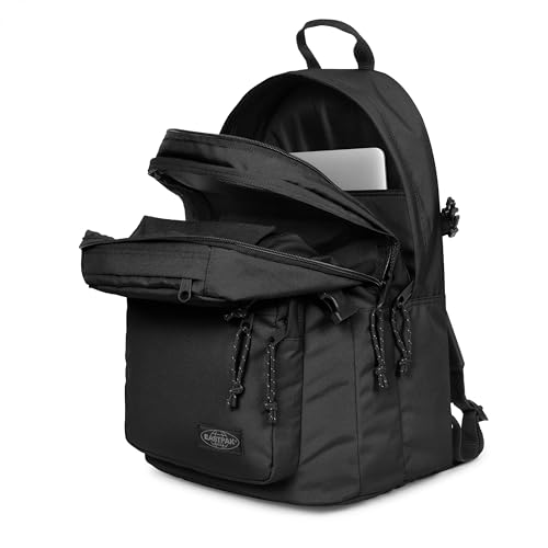 Image of EASTPAK Double Pro - 32L Performance Backpack with 16 inch Laptop Sleeve, Dual Compartments, Security Pocket, Bottle Holder & Organizer, Black