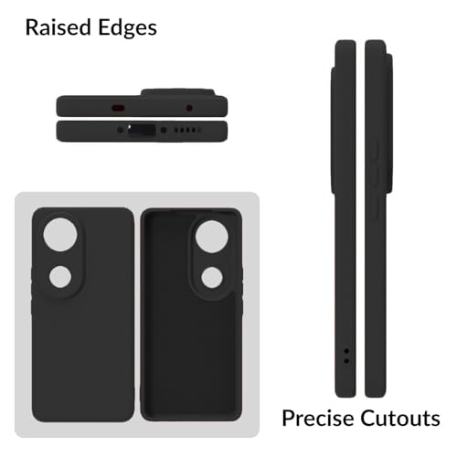 Image of DIZORO Microfiber Candy Back Cover Case for iQOO Z10R 5G / Vivo V50 / V50e 5G / Vivo T4R 5G Soft Silicone Rubberized Case with Camera Protection (TPU, Black)