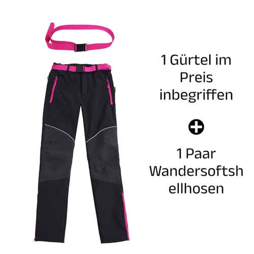 WORK IDEA Damen Outdoor-Hose für anspruchsvolle Wanderungen - Wasserdichtes Material, elastische Passform, Winterwärme, Kontrastfarben-Reißverschlüsse und mehr