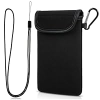 HJZHII Handy Tasche, Handy Schutzhülle Neopren Handytasche für Smartphones Universal Handysocke Handyhülle Tasche Schutzhülle mit Karabiner und Umhängeband für Telefone Bis Zu 6,7 Zoll