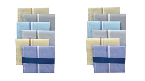 TOROFLY® 100% Cotton Premium Collection Handkerchiefs Hanky For Men XXL King Size