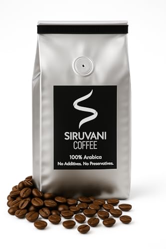 Image of Siruvani Roasted Coffee Beans- 250 Gram | Premium 100% Arabica | Medium Roast