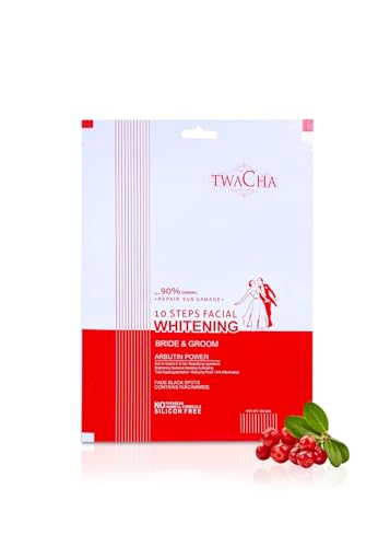 Image of TWACHA 10 Steps Bridal Facial Kit for Brightening | Gives Instant Glow and Even toned Look | With Niacinamide | Suits all Skin Types (110 Gram)
